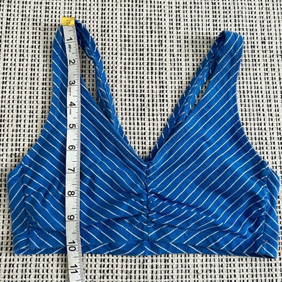 VINTAGE Lily of France Bralette Blue Pin Stripe Size Small - Picture 8 of 8
